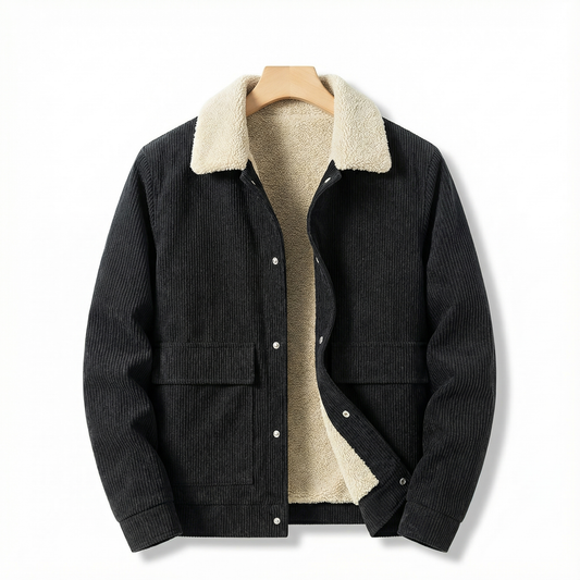 Autumn And Winter Lamb Fleece Warm High-quality Corduroy Jacket