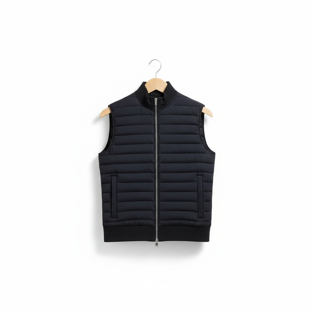 European And American Down Jacket Vest Light Stand Collar