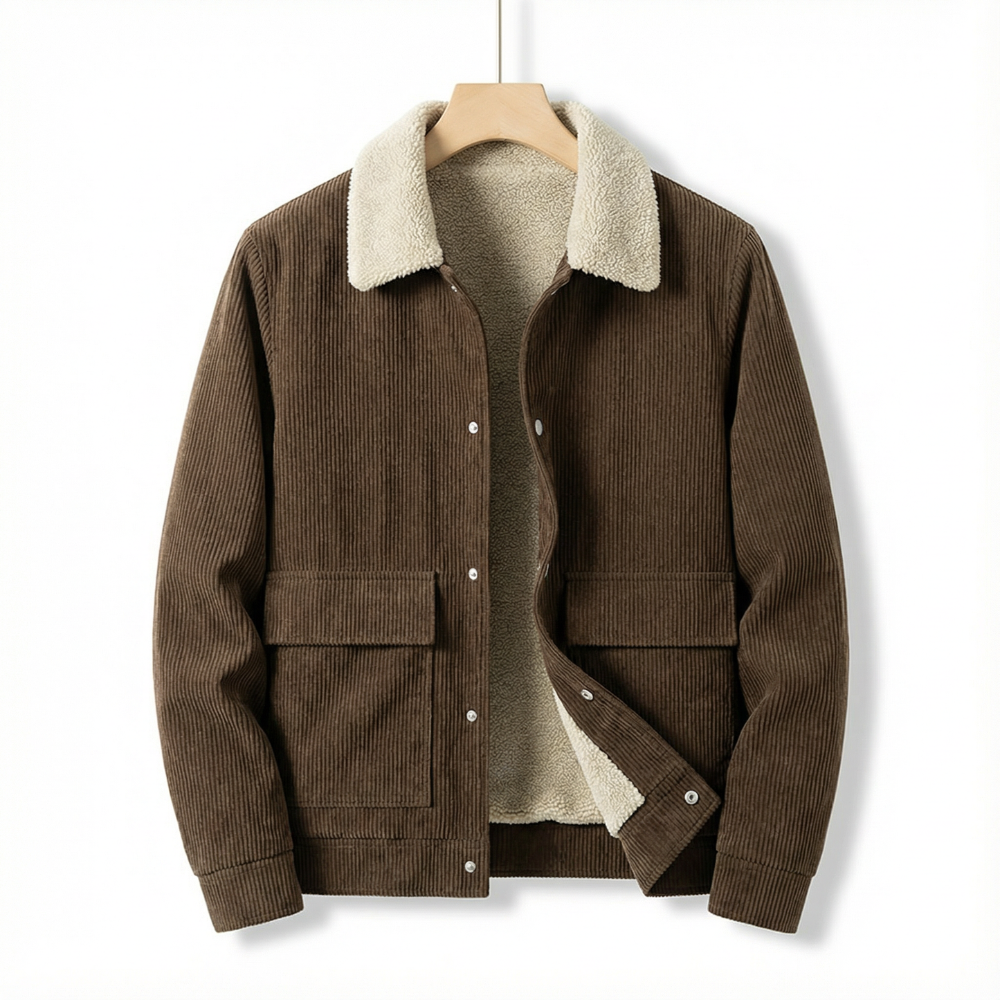 Autumn And Winter Lamb Fleece Warm High-quality Corduroy Jacket