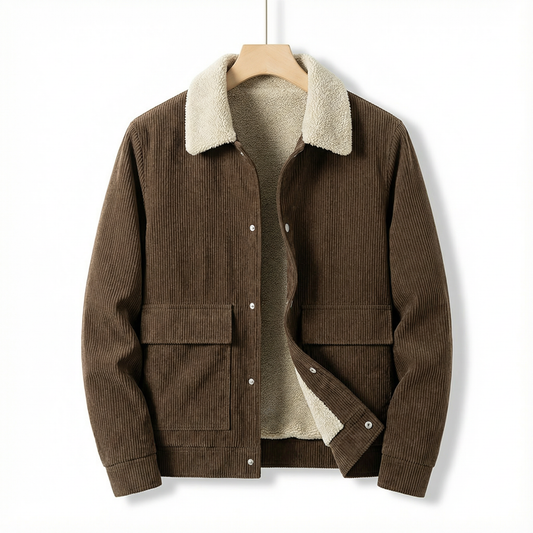 Autumn And Winter Lamb Fleece Warm High-quality Corduroy Jacket