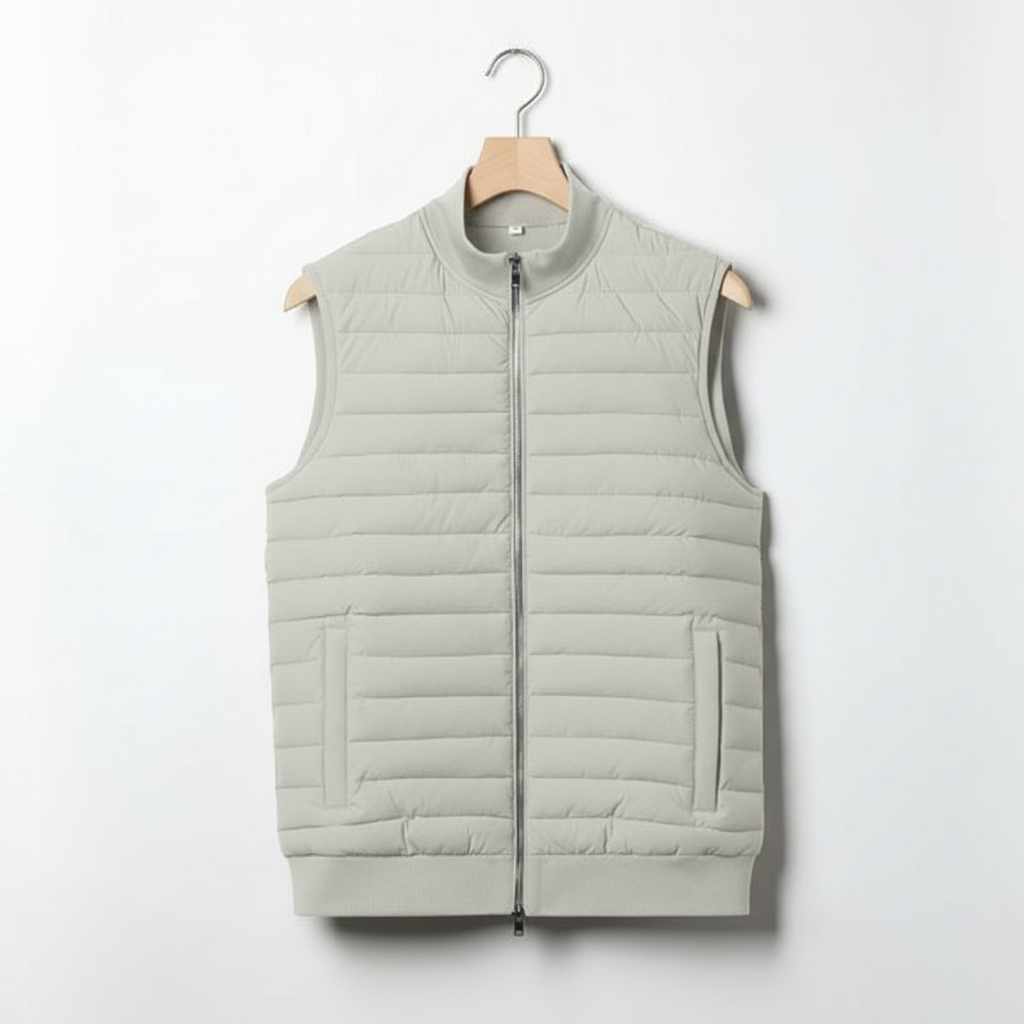 European And American Down Jacket Vest Light Stand Collar