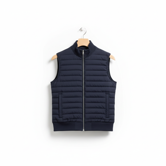 European And American Down Jacket Vest Light Stand Collar