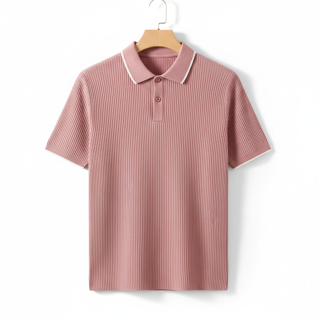 Fashion Men's Polo Shirt V-neck Business T-shirt