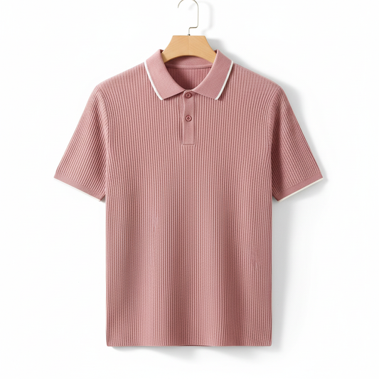 Fashion Men's Polo Shirt V-neck Business T-shirt