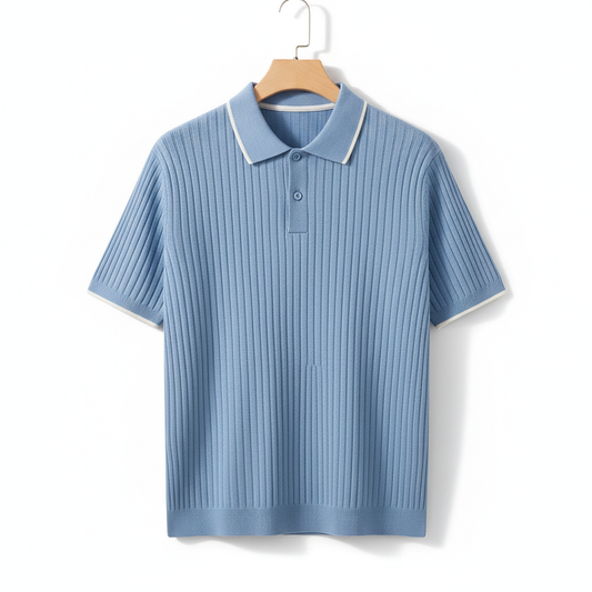 Fashion Men's Polo Shirt V-neck Business T-shirt