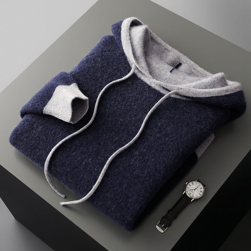 Knitted Hooded Pullover Sweater Coat