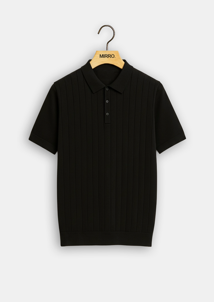 Textured Wool Polo