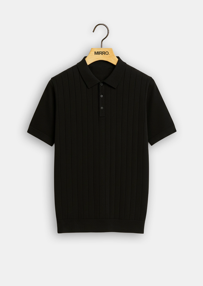Textured Wool Polo