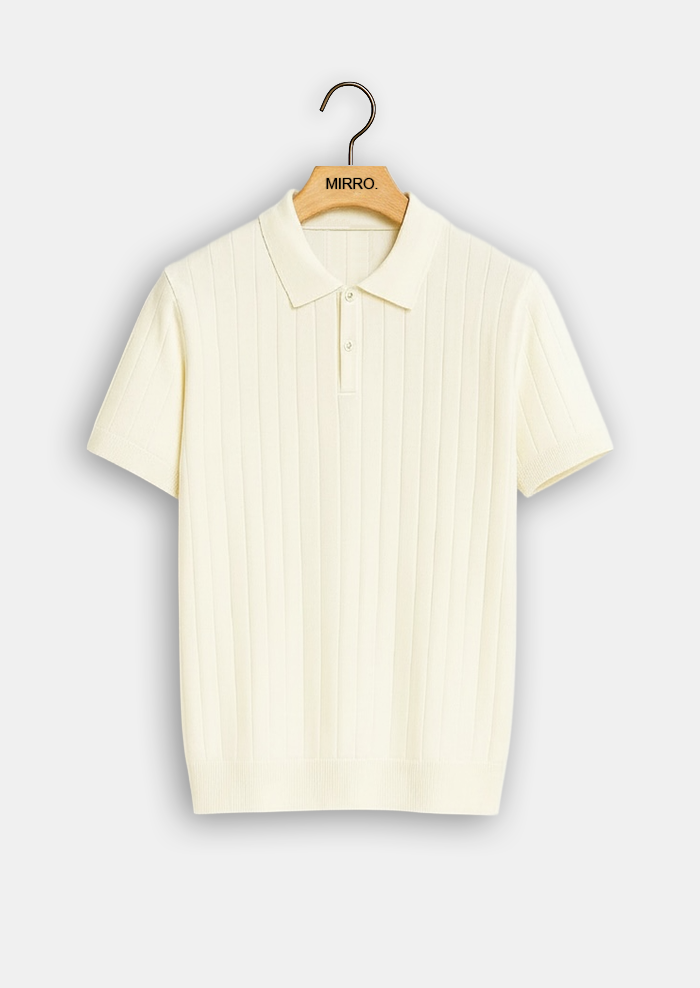 Textured Wool Polo