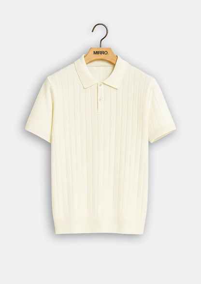 Textured Wool Polo