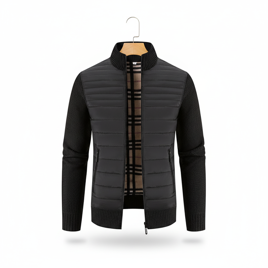 Men's Stand Collar Cardigan Sweater Outer Wear Plus Size Coat