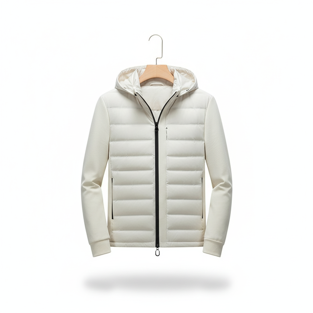 Hooded White Duck Down Warm Coat Down Jacket