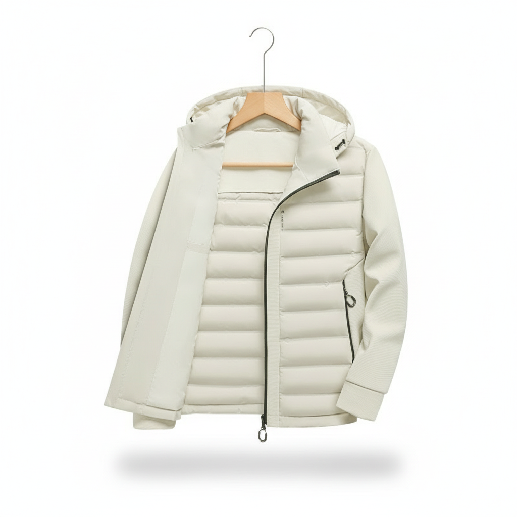 Hooded White Duck Down Warm Coat Down Jacket