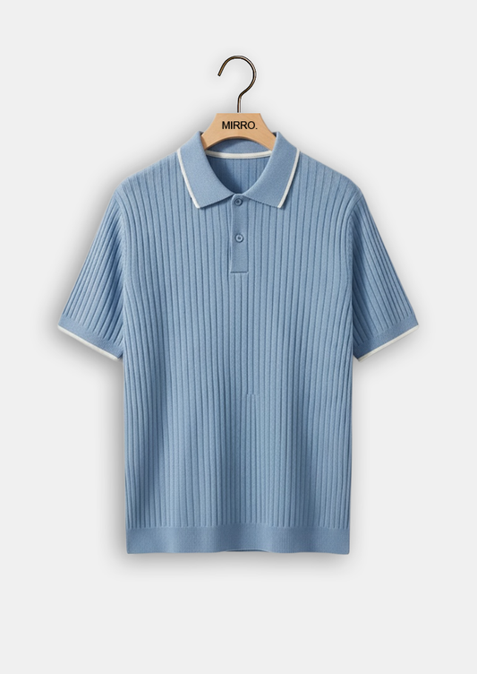 Contrast Collar Knit Polo