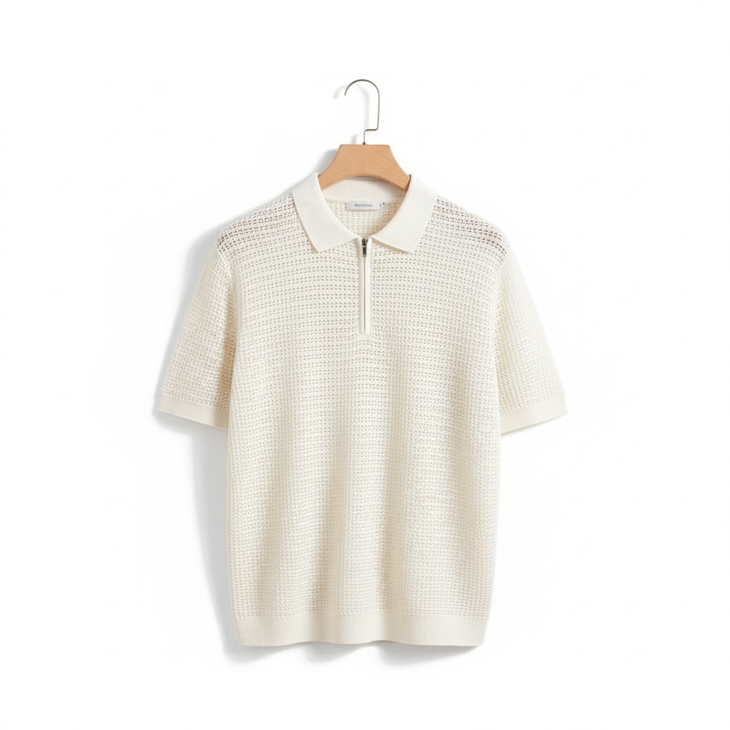 Ice Silk Polo Shirt Short-sleeved Men's High-grade Light Luxury Business