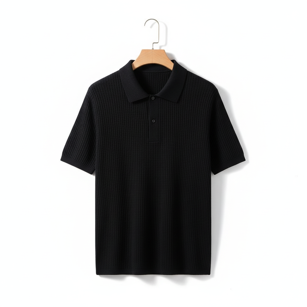 Men's Casual Solid Color Wool Knitted Half Sleeve