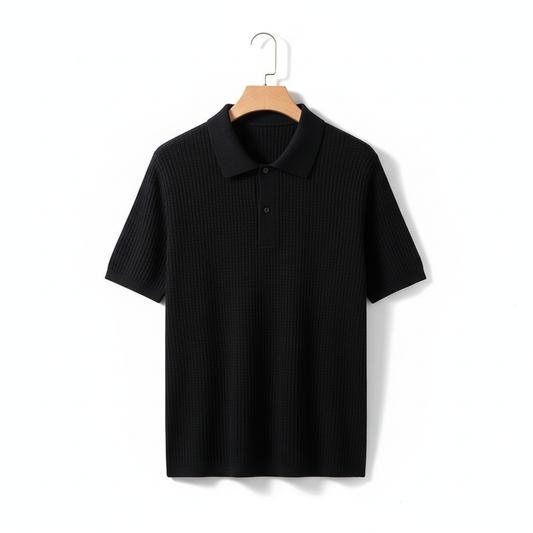 Men's Casual Solid Color Wool Knitted Half Sleeve