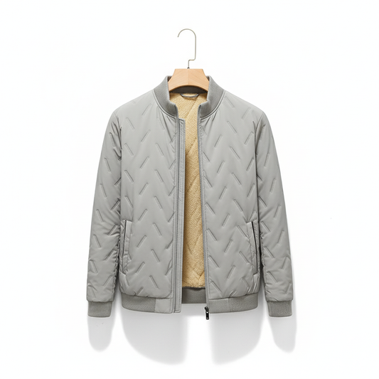 Men's Fleece-lined Warm Stand Collar Cotton-padded Coat