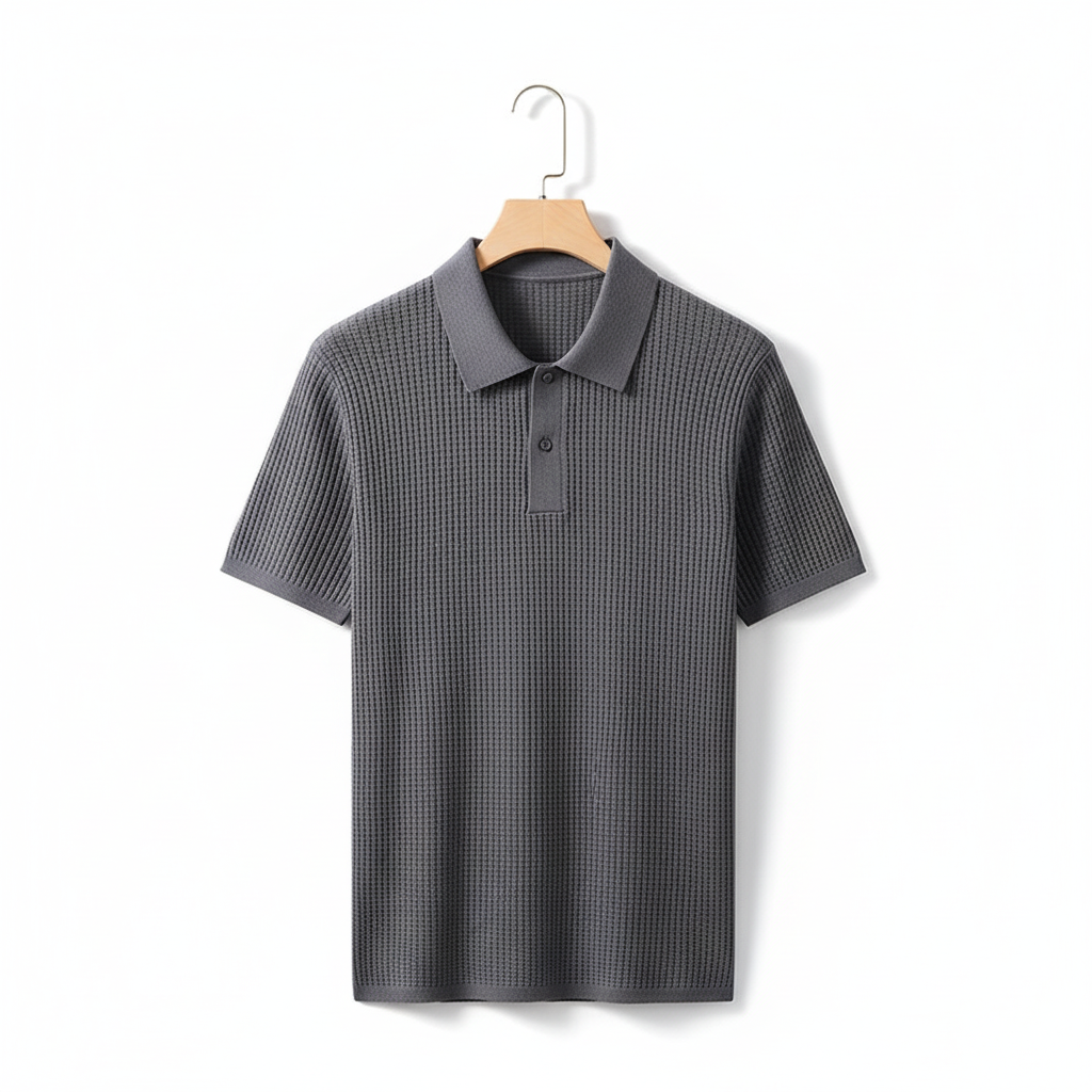 Men's Casual Solid Color Wool Knitted Half Sleeve